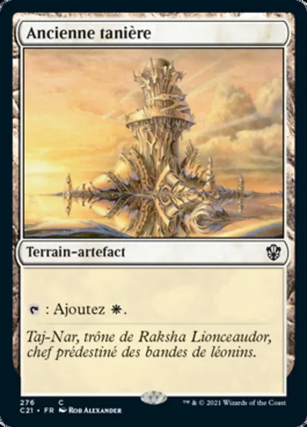 Ancienne tanière, carte Magic C21 276 — extension Commander 2021
