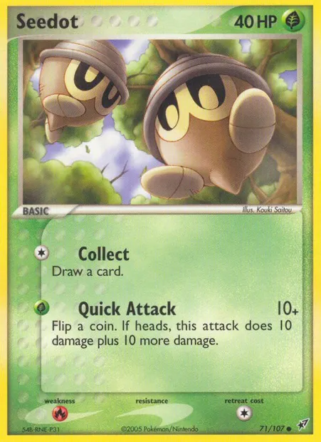 Seedot, Pokémon card DX 71 — Deoxys set