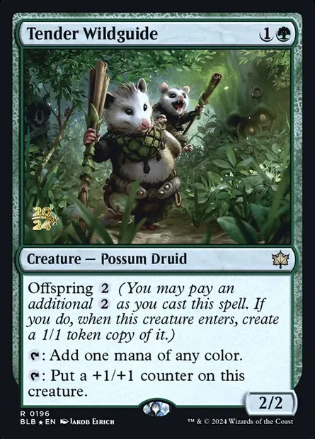 Guidebois délicat, carte Magic PBLB 196s — extension Bloomburrow Promos