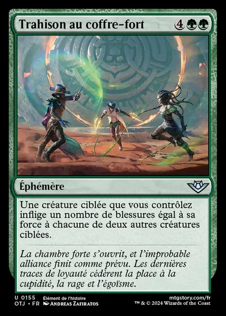 Trahison au coffre-fort, carte Magic OTJ 155 — extension Outlaws of Thunder Junction