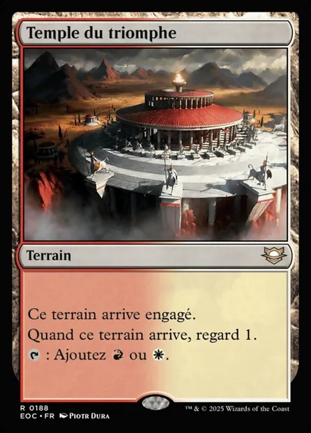 Temple du triomphe, carte Magic EOC 188 — extension Edge of Eternities Commander