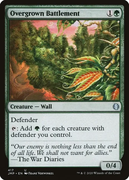 Overgrown Battlement, Magic card JMP 417 — Jumpstart set