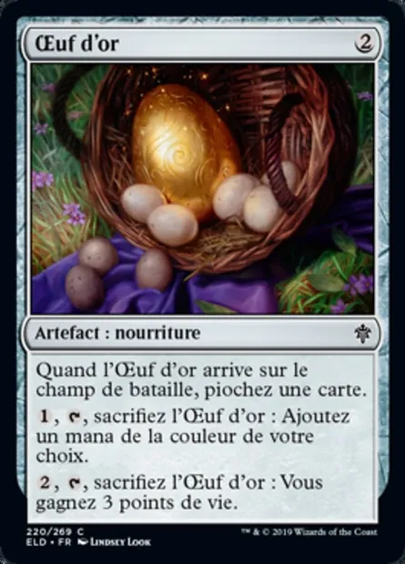 Œuf d'or, carte Magic ELD 220 — extension Throne of Eldraine