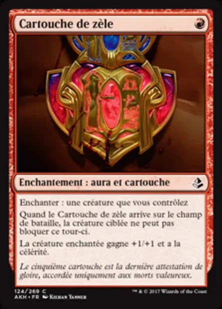 Cartouche de zèle, carte Magic AKH 124 — extension Amonkhet