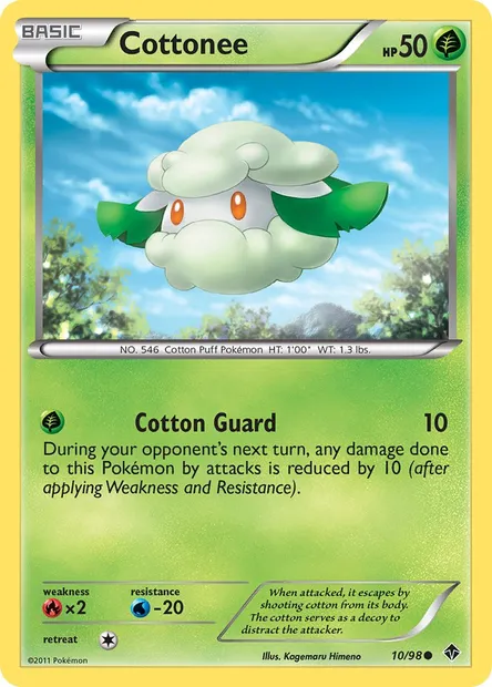 Cottonee, Pokémon card EPO 10 — Emerging Powers set