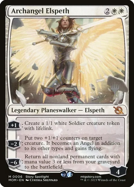 Archangel Elspeth, Magic card PMOM 6p — March of the Machine Promos set