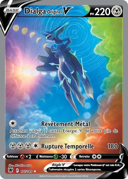 Dialga Originel V, carte Pokémon ASR 177 — extension Astres Radieux