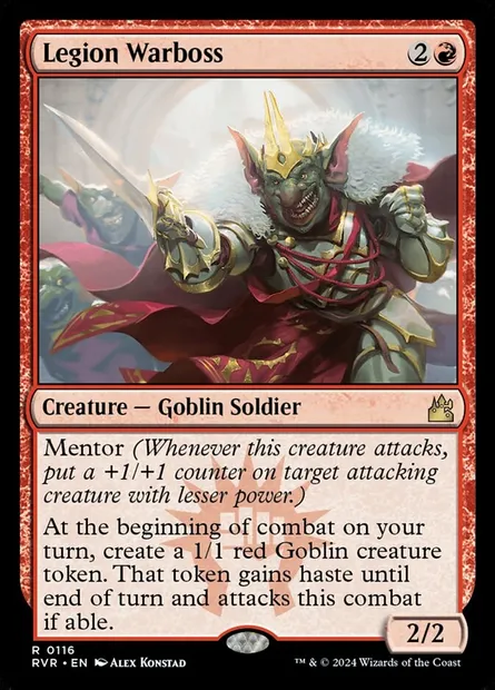 Legion Warboss, Magic card RVR 116 — Ravnica Remastered set