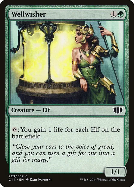 Wellwisher, Magic card C14 223 — Commander 2014 set