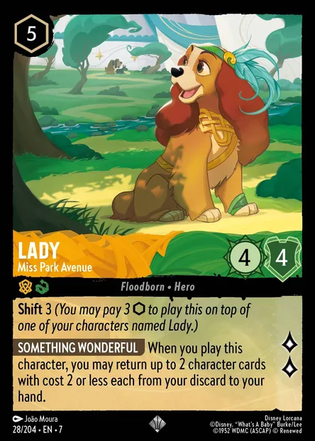 Lady - Miss Park Avenue, Disney Lorcana card CH7-028 — Archazia's Island set
