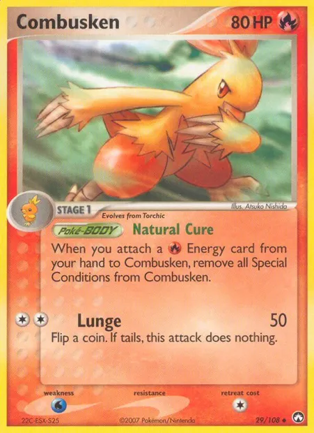 Combusken, Pokémon card PK 29 — Power Keepers set