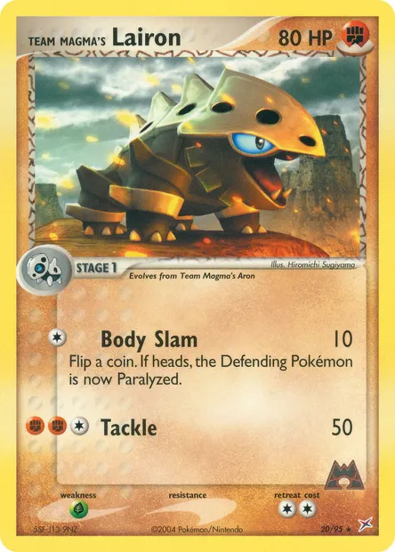 Team Magma's Lairon, Pokémon card MA 20 — Team Magma vs Team Aqua set