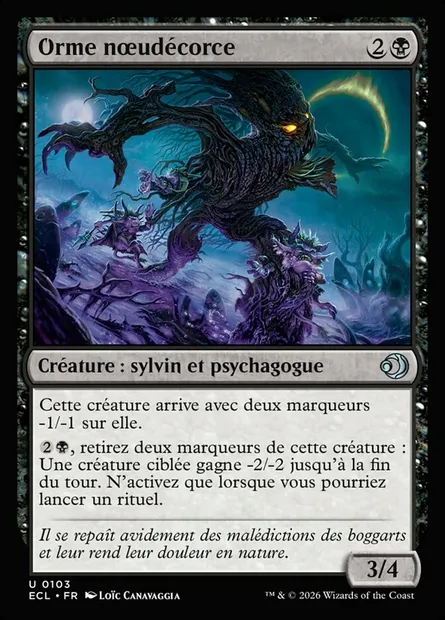 Orme nœudécorce, carte Magic ECL 103 — extension Lorwyn Eclipsed