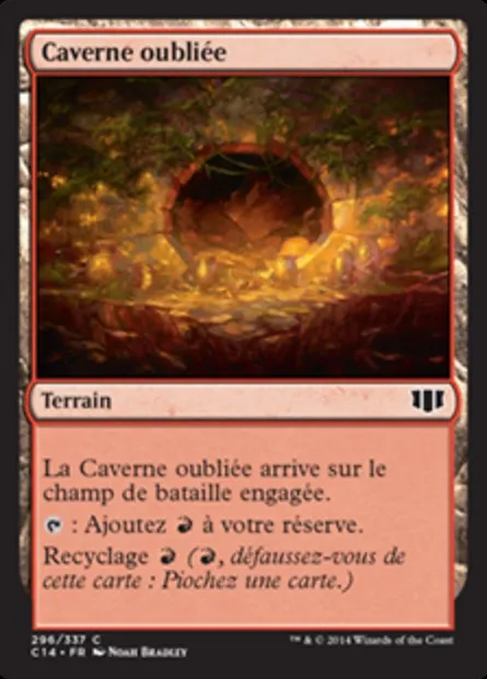 Caverne oubliée, carte Magic C14 296 — extension Commander 2014