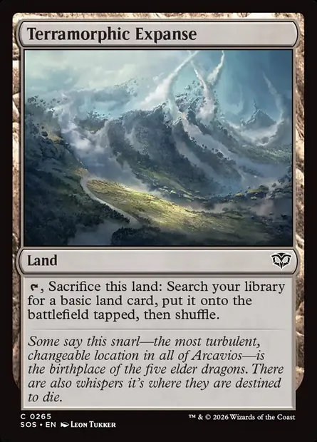 Terramorphic Expanse, Magic card SOS 265 — Secrets of Strixhaven set