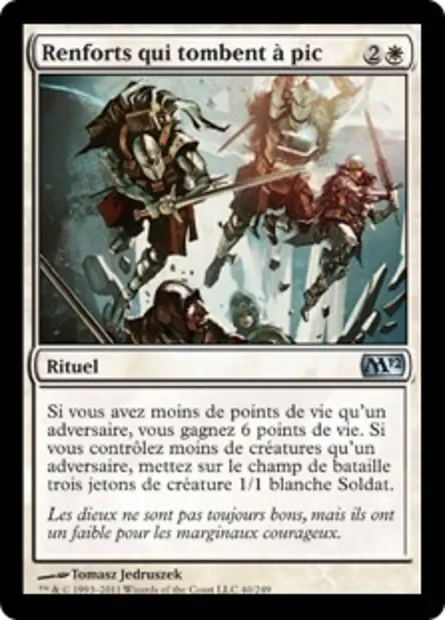 Renforts qui tombent à pic, carte Magic M12 40 — extension Magic 2012