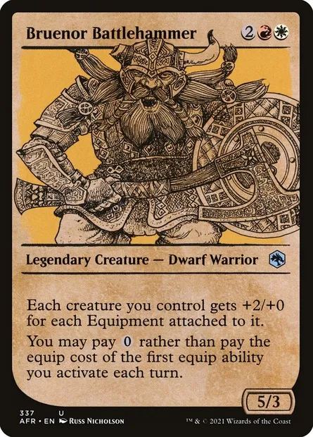 Bruenor Battlehammer, Magic card AFR 337 — Adventures in the Forgotten Realms set