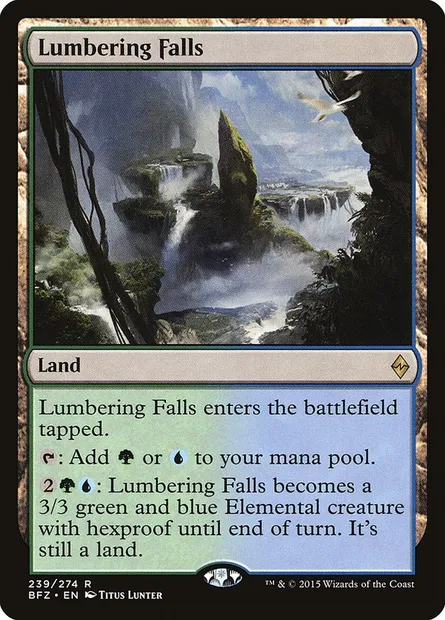 Lumbering Falls, Magic card BFZ 239 — Battle for Zendikar set
