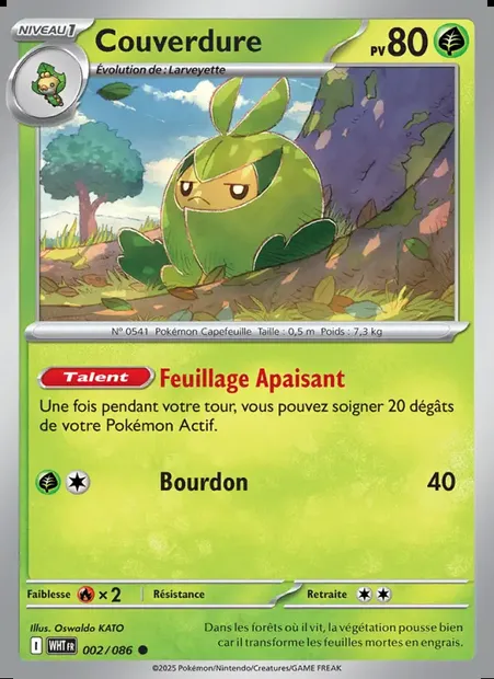 Couverdure, carte Pokémon WHT 002 — extension Flamme Blanche