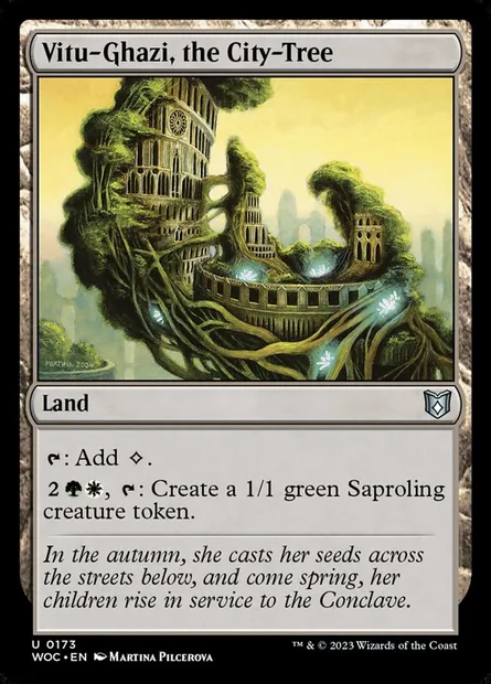 Vitu-Ghazi, la Citarborescence, carte Magic WOC 173 — extension Wilds of Eldraine Commander