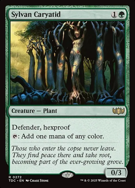 Sylvan Caryatid, Magic card TDC 272 — Tarkir: Dragonstorm Commander set
