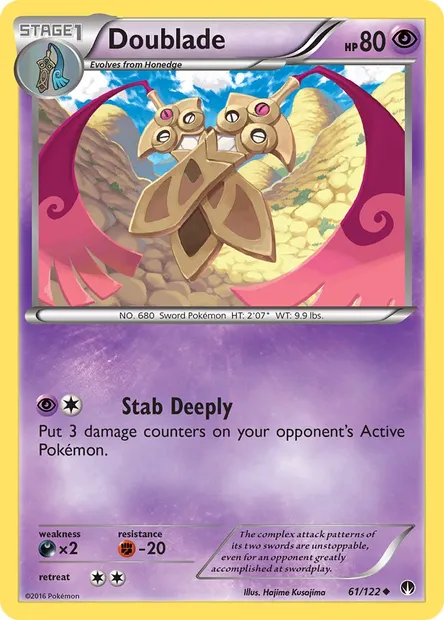 Doublade, Pokémon card BKP 61 — BREAKpoint set