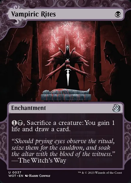 Vampiric Rites, Magic card WOT 37 — Wilds of Eldraine: Enchanting Tales set
