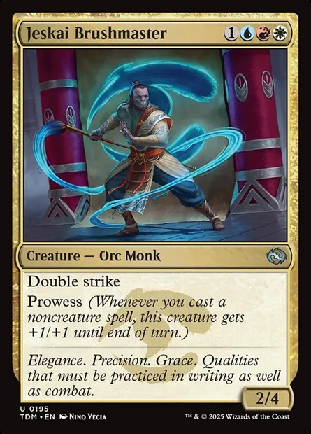 Jeskai Brushmaster, Magic card TDM 195 — Tarkir: Dragonstorm set
