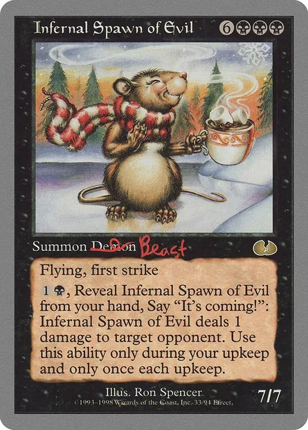 Infernal Spawn of Evil, carte Magic UGL 33 — extension Unglued