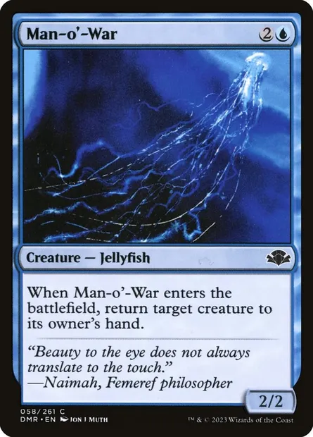 Man-o'-War, Magic card DMR 58 — Dominaria Remastered set