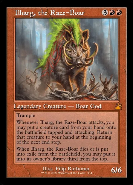 Ilharg, the Raze-Boar, Magic card RVR 334 — Ravnica Remastered set