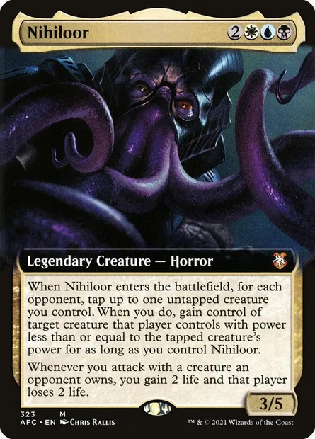 Nihiloor, Magic card AFC 323 — Forgotten Realms Commander set