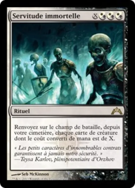 Servitude immortelle, carte Magic GTC 220 — extension Insurrection