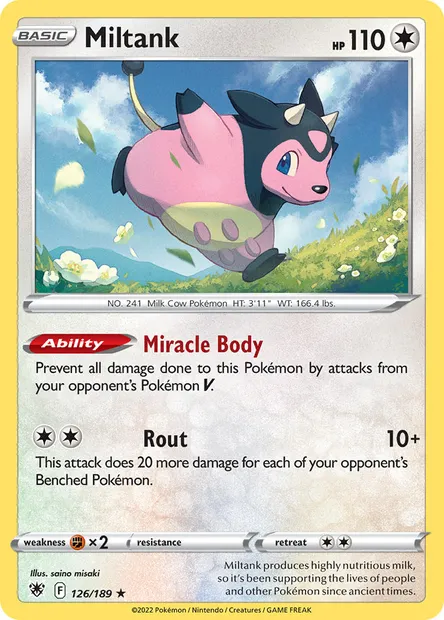 Miltank, Pokémon card ASR 126 — Astral Radiance set