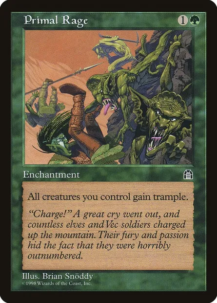 Rage primordiale, carte Magic STH 112 — extension Forteresse