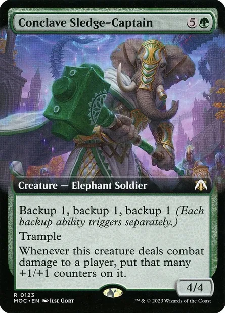 Conclave Sledge-Captain, Magic card MOC 123 — March of the Machine Commander set