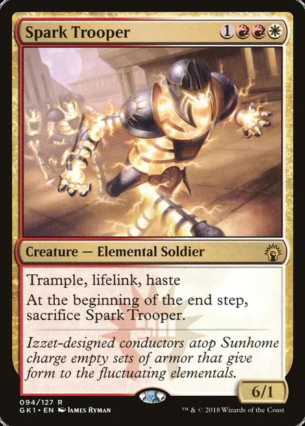 Spark Trooper, Magic card GK1 94 — GRN Guild Kit set