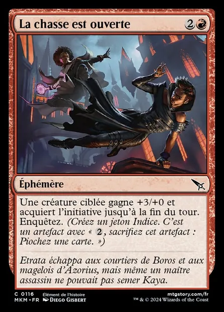 La chasse est ouverte, carte Magic MKM 116 — extension Murders at Karlov Manor