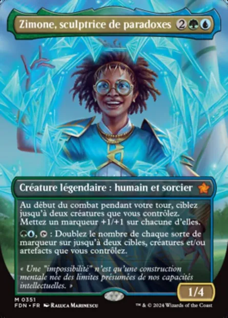 Zimone, sculptrice de paradoxes, carte Magic FDN 351 — extension Foundations
