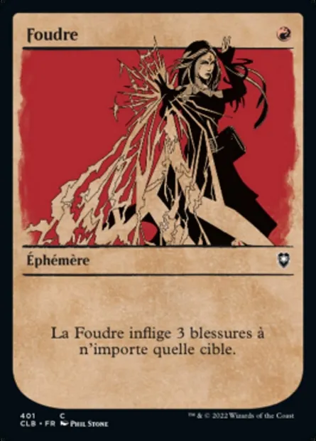 Foudre, carte Magic CLB 401 — extension Commander Légendes : la bataille de la Porte de Baldur