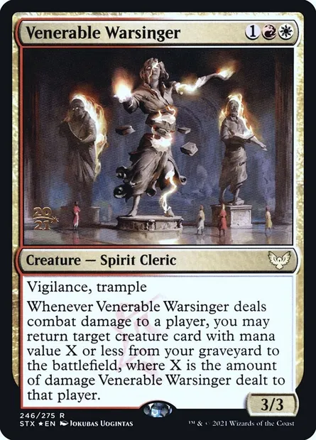 Venerable Warsinger, Magic card PSTX 246s — Strixhaven: School of Mages Promos set