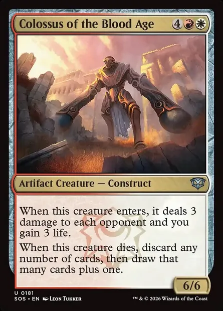 Colossus of the Blood Age, Magic card SOS 181 — Secrets of Strixhaven set