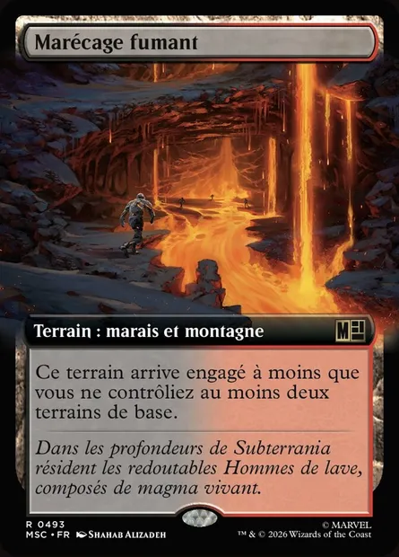 Marécage fumant, carte Magic MSC 493 — extension Marvel Super Heroes Commander