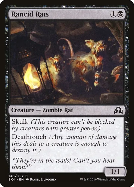 Rancid Rats, Magic card SOI 130 — Shadows over Innistrad set