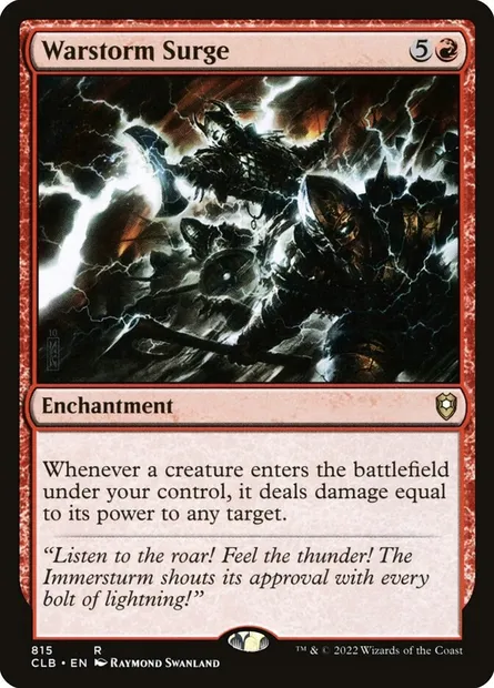 Warstorm Surge, Magic card CLB 815 — Commander Legends: Battle for Baldur's Gate set