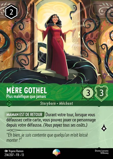 Mère Gothel - Plus maléfique que jamais, carte Disney Lorcana CH13-214 — extension Invasion Epineuse!