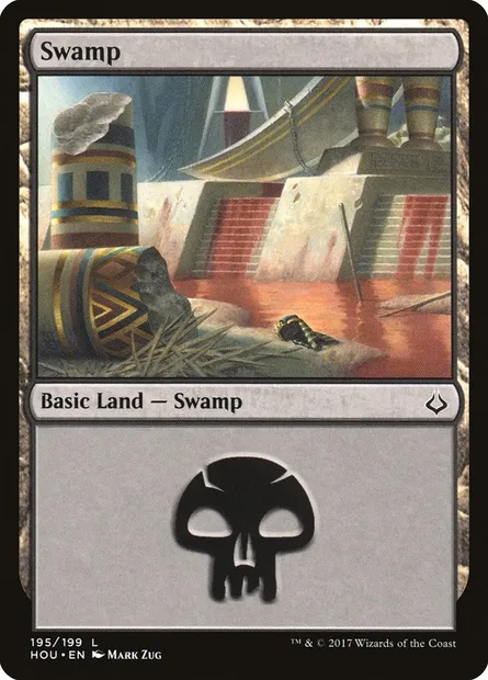 Swamp, Magic card HOU 195 — Hour of Devastation set