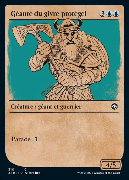 Géante du givre protégel, carte Magic AFR 310 — extension Forgotten Realms: Aventures dans les Royaumes Oubliés