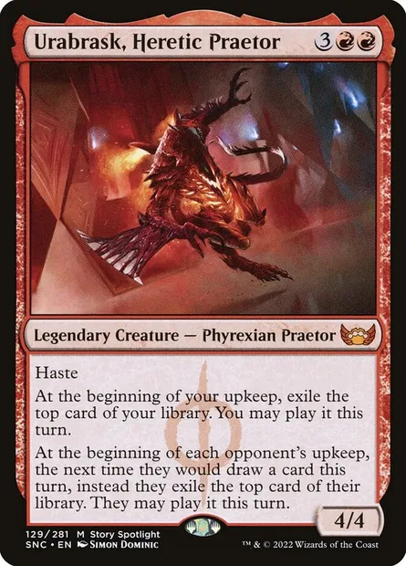 Urabrask, Heretic Praetor, Magic card SNC 129 — Streets of New Capenna set