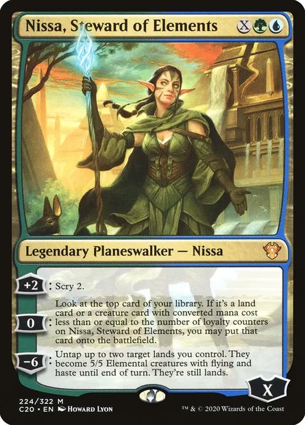 Nissa, Steward of Elements, Magic card C20 224 — Commander 2020 set